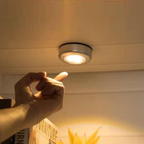 Round Wall Lamp Cabinet Led Light Indoor Lighting Wireless Battery Powered Lamp Kitchen Closet Using Light