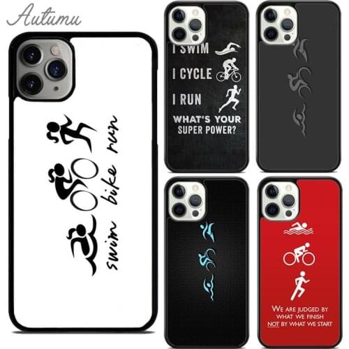 Item Triathlon Ironman Phone Case for iPhone 11 12 Pro Max mini X XR XS SE 2020 5 6S 7 8 Plus Samsung Galaxy S8 S9 S10 Cover