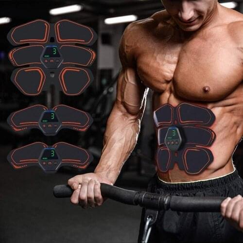 Abdominal Muscle Stimulator Trainer EMS Smart Fitness Massage Sticker Electric Weight Loss Stickers Body Slimming Belt Unisex