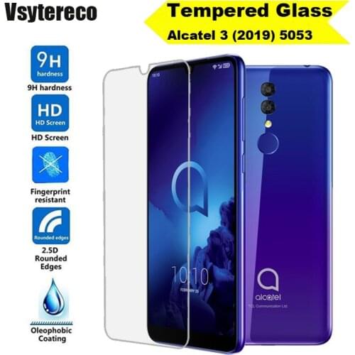 For Alcatel 3 2019 Tempered Glass 9H Premium Screen Protector Film For Alcatel 3L (2019) 5.94 Protective Screen Protector Cover