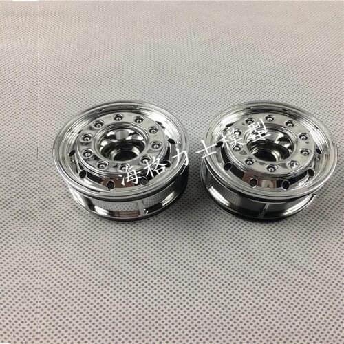 1/14 Truck Use Plastic Electroplate Hub Circular Hole Front Wheel Use for TAMIYA Actros 3363 DIY upgrade RC Tractor Truck