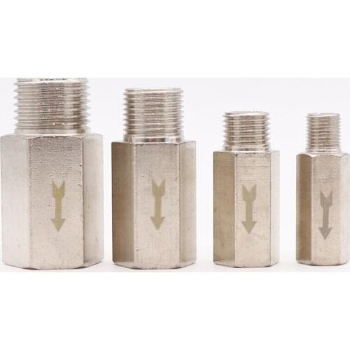 1/8" 1/4" 3/8" 1/2" BSP Male To Female Brass Pneumatic Check Valve Full Port One Way Non-return Valve For Air Water Oil Gas