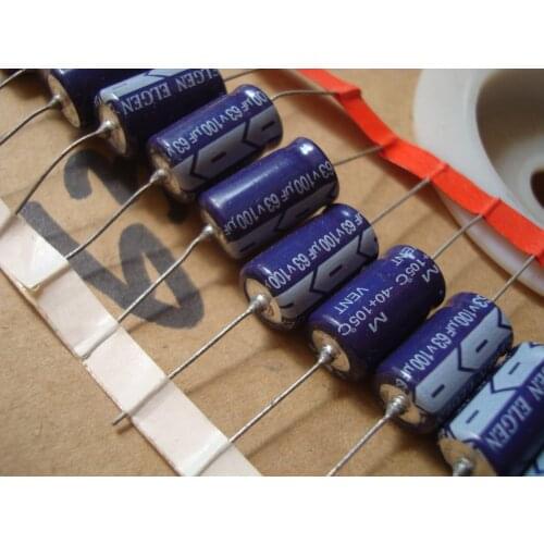 1pcs/1lot New original bundle of paper strip 63V 100UF tube amplifier axial cathode fever electrolytic capacitor