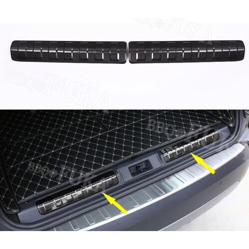 2pcs/set Stainless Car Rear Bumper Protector Sill Trunk Plate Fit for Land Rover Discovery 5 LR5 2017 2018 L462 Car Styling
