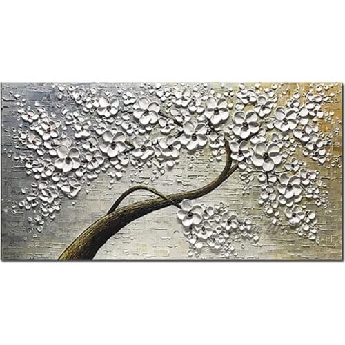 Handmade 3D Abstract Oil Painting Flower Wall Art Picture Home Hotel Office Interior Decoration Painting On Canvas Hand Painted