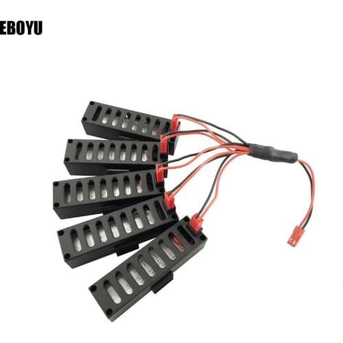 5pcs 3.7V 600mAh JY018 Lipo Battery & 1 to 5 Battery Balance Charger Cable for JY018 RC Quadcopter Drone
