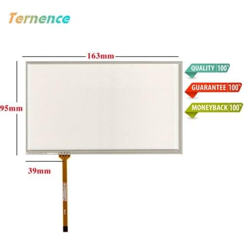 7''inch touch screen 4 wire for car navigation DVD touch Panel Glass industrial handwriting screen 163mm*95mm Free shipping