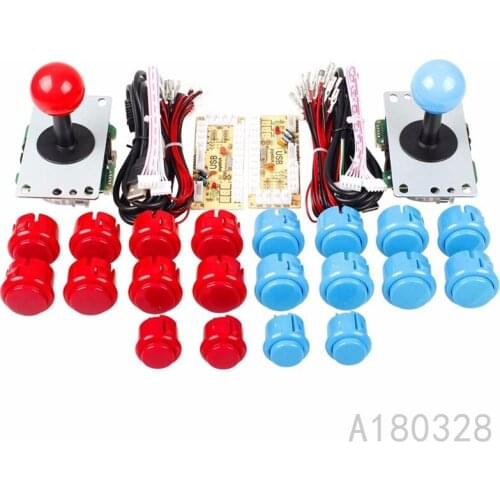 Arcade Joystick DIY Kit Zero Delay Arcade DIY Kit USB Encoder To PC Arcade Sanwa Joystick + Sanwa Push Buttons For Arcade Mame