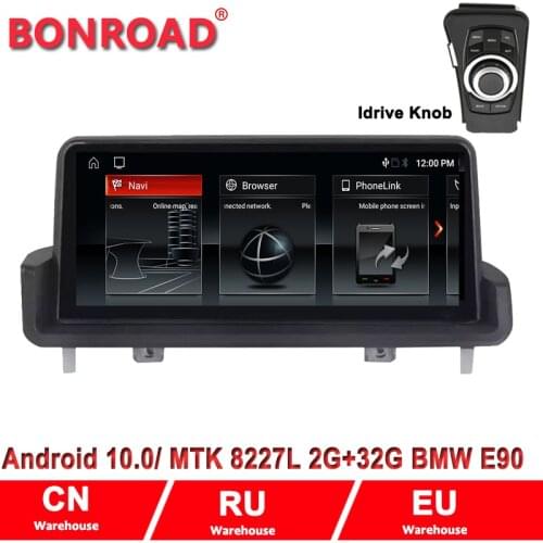 Bonroad 4G+64G Android 10 Radio Car GPS Navigation for 3 Series E90 E91 E92 E93 Multimedia Player BT Wifi Canbus Carplay Auto