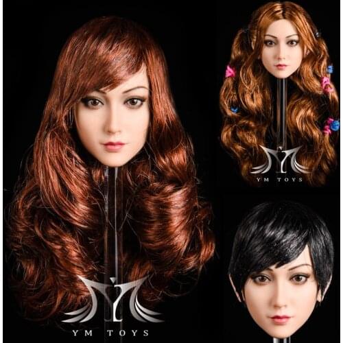 Asian beauty Head Sculpt YMTOYS YMT027 1/6 Jasmine Plant Hair Fan Bingbing Head Sculpt For TBL Figure Body Dolls