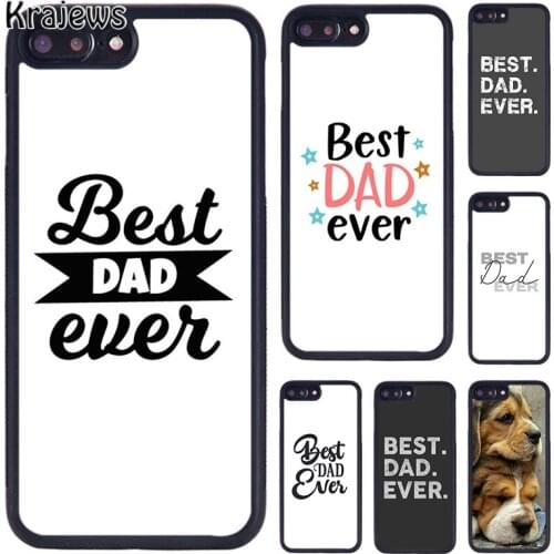 Krajews the best MOM DAD ever Phone Case Coque For iPhone 5 6S 7 8 Plus 11 12 Pro X XR XS Max Samsung Galaxy S6 S7 S8 S9 S10