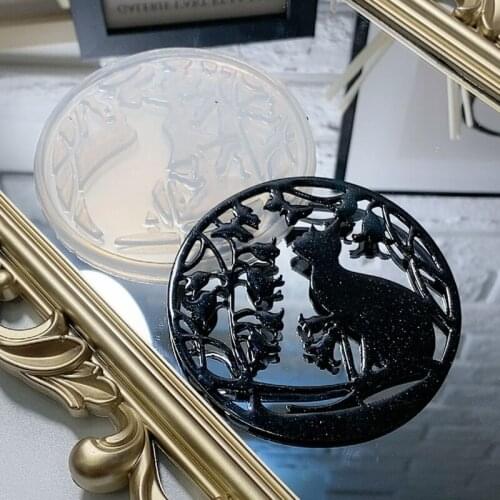 DIY Cat Christmas Elk Pendant Crystal Epoxy Resin Mold Ornament Silicone Mould