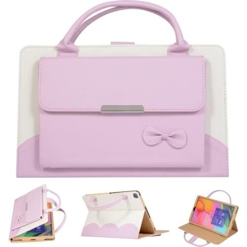 For Samsung Tab A 10.1 T510 T515 Multifunctional Butterfly Handbag Wallet Holster Handheld Tablet Bag Protective Case