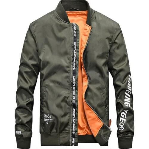 2020 Spring New Jacket Men Bomber Jacket Baseball Collar Fashion Streetwear Mens Clothing Print Letter Mens Jackets and Coats