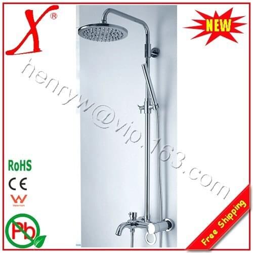 L15185 - Wall Mounted Chrome Finish Brass Shower Set