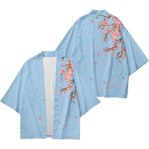 Summer Creative Floral Shirt Three-quarter Sleeves Kimono Stand Collar Cardigan Loose Large Size National Style Mens Jacket
