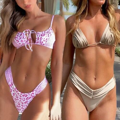 Micro Bikinis 2020 Bikini Set Push Up Swimsuit Female Sexy Swimwear Women Bathing Suit High Waist Bikini Thong Biquini Beachwear