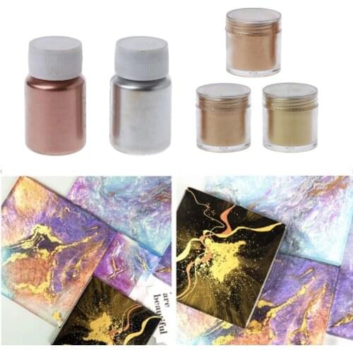 5 Colors Metal Pearl Powder Kit Epoxy Resin Colorant Glitter Marble Metallic Pigment Resin Dye Colorant Jewelry Making