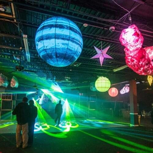 2M Diameter LED lighting inflatable planet balloons earth moon Jupiter Saturn Uranus Neptune Mercury Venus for event decoration