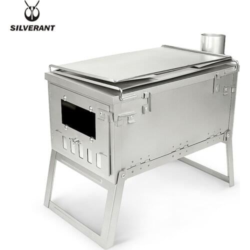 Silverant Clump Forest Furnace Titanium Outdoor Ultra-light Winter Camping Heating Furnace Outdoor Survival Folding Easy carry