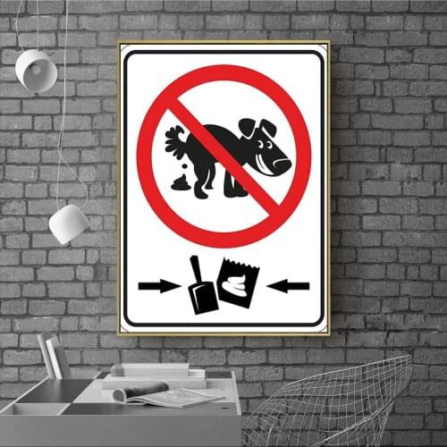Please pay attention to the tin plate sign, no dog poop sign, outdoor sign, please take good care of dog owners, metal sign