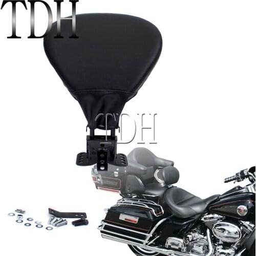 Adjustable Plug In Driver Rider Passenger Backrest Slotted Seat Back Pad for Harley Touring Road King Street Electra Glide 88-08
