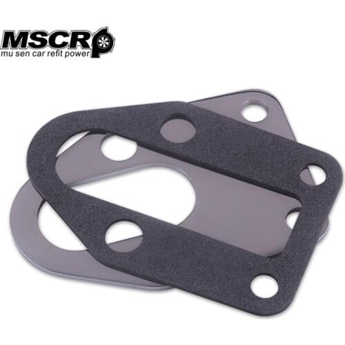 SBC Chrome Fuel Pump Mounting Plate With Gasket SB 283 305 327 350 383 400 for Chevrolet MSCRP-YX02074