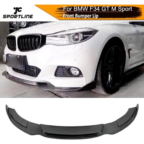 Carbon Fiber Front Bumper Lip Spoiler Splitters For BMW 3 Series F34 GT M Sport 2014 - 2019