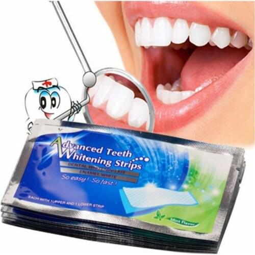 Advanced Teeth Whitening Strips Stain Removal for Oral Hygiene Clean Double Elastic Dental Bleaching Strip