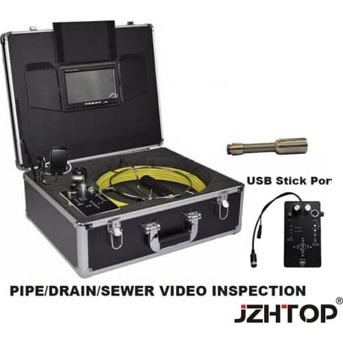 23mm Drain Sewer Pipeline Inspection Video Endoscope Borescope Camera System With 30m Cable 120degree View Angle Monitor