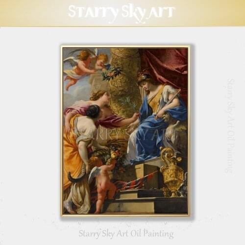 Top Artist Hand-painted High Quality Europe Style Classical Portrait Oil Painting on Canvas Luxury Wall Art Figure Oil Painting