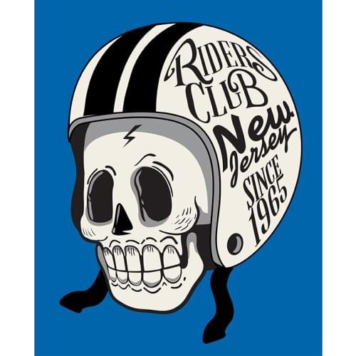 Three Ratels QC445 Funny Skeleton rider Graffiti Poster wall sticker art for gabinete gamer