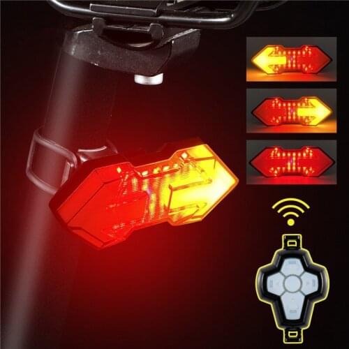 Rear Lamp Smart UBS Bike Wireless Remote Turn Signal Lights MTB LED Taillight Easily Installation Personal Bicycle Parts
