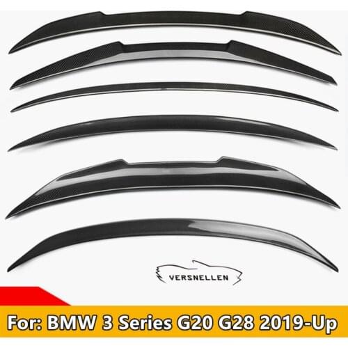 For BMW 3 Series G20 2019-Up Rear Spoiler Real Carbon Fiber Rear Trunk Roof Spoiler Wing Boot Lip PSM / CS / M3 / M4 Car Styling