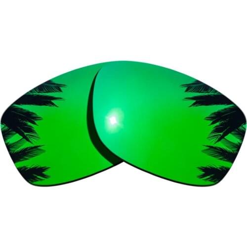 Green Mirrored Polarized Replacement Lenses for Jupiter Squared Sunglasses Frame 100% UVA & UVB