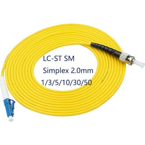 10pcs/Pack LC/UPC-ST/UPC Singlemode SM Simplex Fiber Optical Jumper Fiber Optic Patch Cord 1m/3m/5m/10m/30m/50m