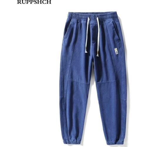 2021 Summer New Men Sports Cargo Pants Men Thin Casual Loose Straight High Quality Plue Size Pants Men Little Feet Pants M-8XL