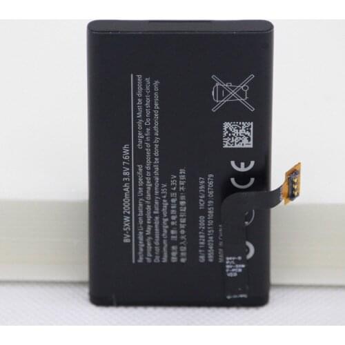 5pcs/lot For Nokia Lumia 1020 EOS BV5XW 2000mAh BV-5XW cellPhone Internal Replacement battery