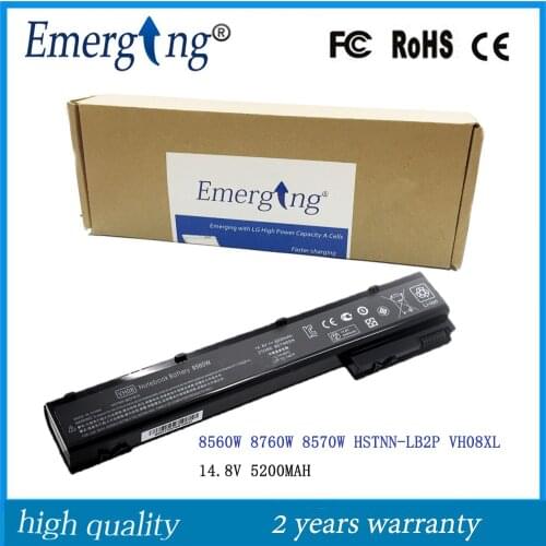 8Cells 14.8V New Laptop Battery for HP EliteBook 8560W 8760W 8570W HSTNN-LB2P VH08XL