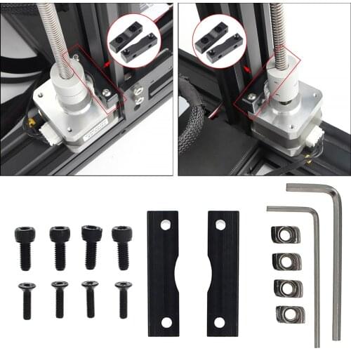 Aluminum Z Axis Stepper Motor Fixed Block Mount Block with Screw Nut Kit Fit for Ender 3/ Pro/ CR-10 Part Accessories