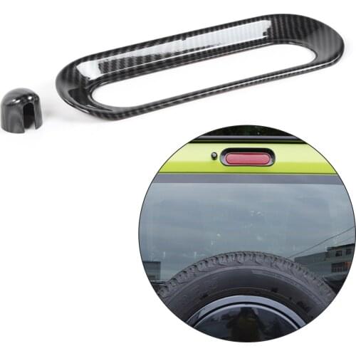 Areyourshop Carbon Fiber ABS Rear High Level Brake Light Trim Fit For Suzuki Jimny 2019-2020 Car Exterior Accessories Parts