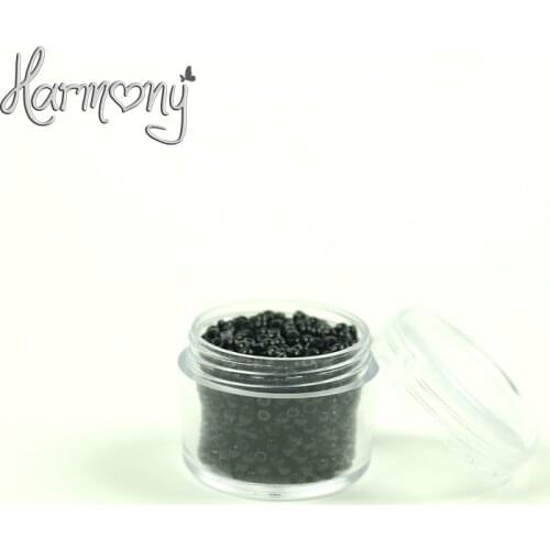 Free shipping!! 1000 pcs 3# dark brown silicone nano beads Copper Nano Rings with Silicone lined