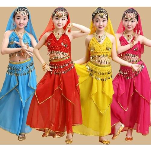 Children Dancewear Kids Professional Belly Dance Costume For Girl Egypt Costumes BELLY DANCE Costume for Girls Bollywood Dance