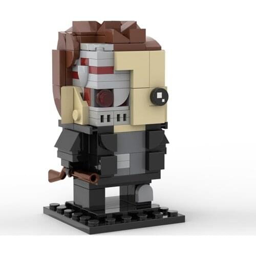 MOC Terminator Brickheadz Simulation Figure Wars T-Robot Model Decoration Building Blocks DIY Toys Bricks Educational Kids Gift