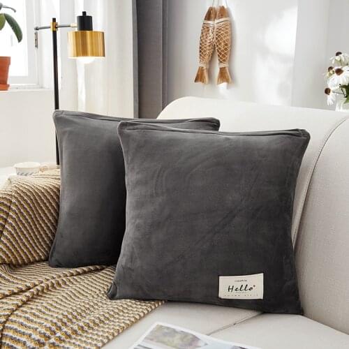 Candy Color Pillowcase Solid Color Throw Pillow Case Decorative Pillowcases funda de almohada kussensloop