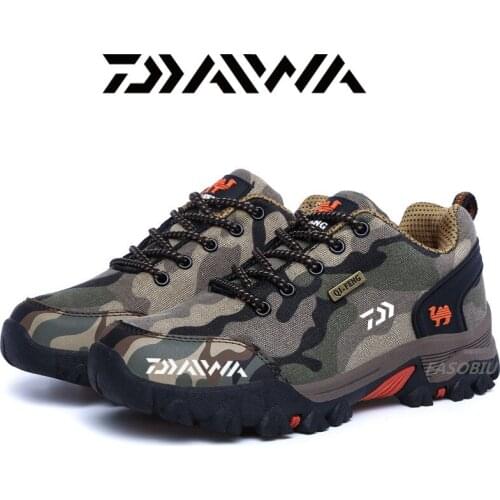 Daiwa Fishing Shoes Outdoor Mens Shoes Sports Hiking Shoes Camouflage Camping on Foot Mountaineering Mens Womens Shoes