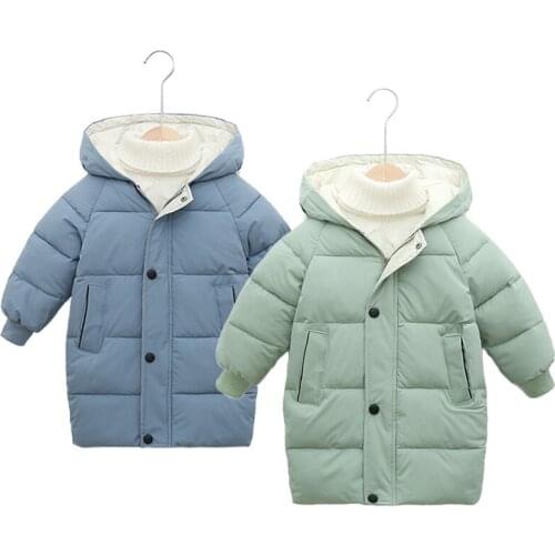 4-10 Years Old Autumn Winter Girls Jackets Keep Warm Thicken Christmas Kids Clothes Hooded Zipper Windbreaker Children Clothing