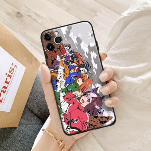 Pretty derby uma musume soft silicone for iPhone Se 6 6s 7 8 Plus X XR XS 11 12 Mini Pro Max glass TPU phone case cover shell