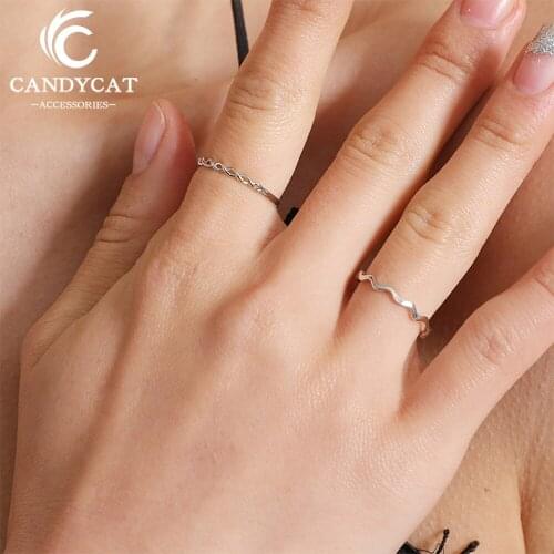 Exquisite Trendy Wave Ring For Women Adjustable Gold Rings Set Wedding Rings Engagement Rings Party Beach Jewelry Wholesale