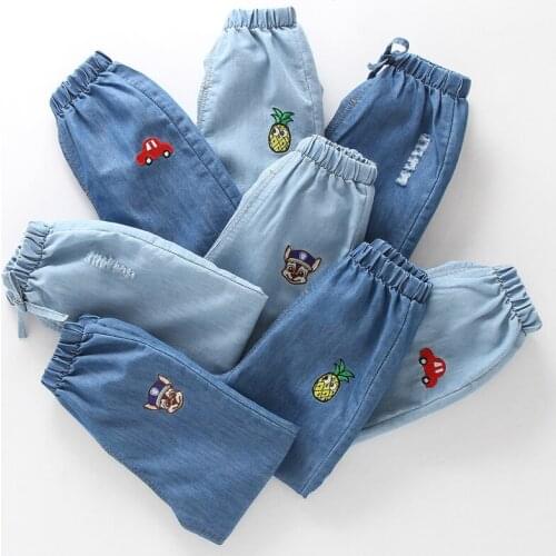 New 1-5T Baby Jeans Girls Jeans Boys Clothing Boy Pants Baby Jeans Spring Autumn Stretch Denim Trousers Toddler Clothing